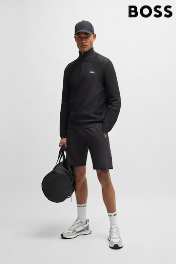 BOSS Black Zip Neck Stretch Sweatshirt (B37225) | £199