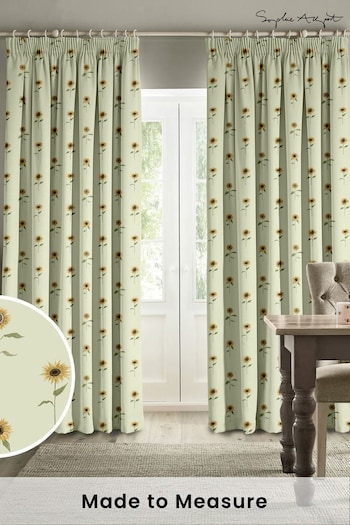 Sophie Allport Green Sunflowers Made to Measure Curtains (B37266) | £91