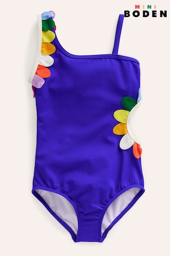 Boden Blue Cut Out Flower Swimsuit (B37462) | £25 - £29