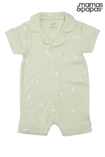 Mamas & Papas Ditsy Floral Collar White Pyjamas Romper (B37497) | £16