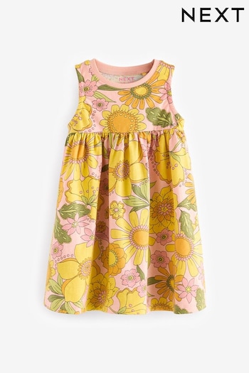 Yellow Short Sleeve Jersey Dress (3mths-7yrs) (B37593) | £6.50 - £8.50