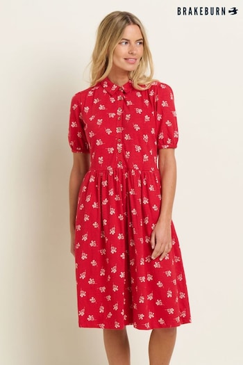 Brakeburn Red Marnie Shirt Dress (B37647) | £55