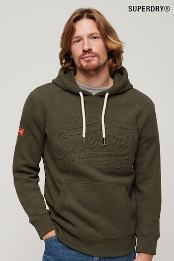 Superdry Green Embossed Archive Graphic Hoodie (B37682) | £60