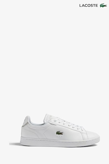 Lacoste mens Carnaby Pro Leather White Trainers (B37704) | £95