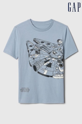 Gap Grey Star Wars Cotton Graphic Short Sleeve T-Shirt (4-13yrs) (B37799) | £16