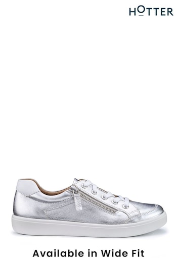 Hotter Silver Chase II Lace-Up/Zip Regular Shoes (B38037) | £89