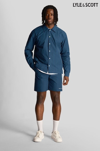 Lyle & Scott Blue Pinstripe Shorts Dress (B38181) | £60
