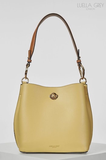 Luella Grey Yellow Celia Hobo Tote Bag (B38194) | £110