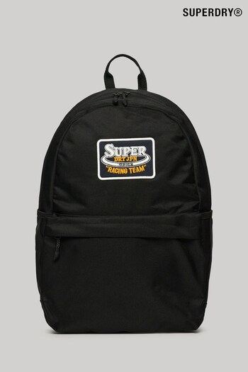 Superdry Black Patched Montana Backpack monceau (B38256) | £45