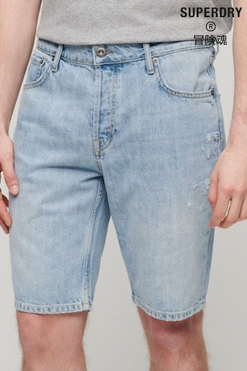 Superdry Blue Straight Denim Shorts (B38284) | £45