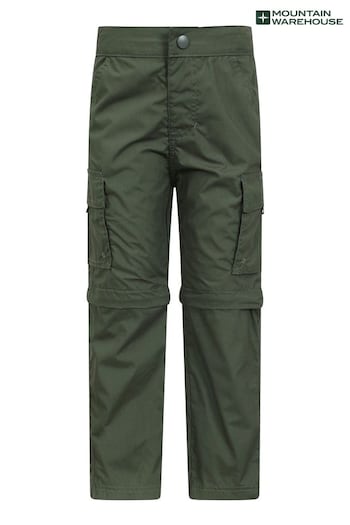 Mountain Warehouse Green Kids Active Convertible Trousers yourself (B38290) | £26