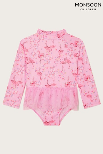 Monsoon Baby Pink Flamingo Swimsuit (B38418) | £22 - £24