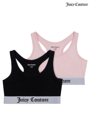 Juicy Couture tokyo Black/Pink Crop Top 2 Pack (B38484) | £20 - £24