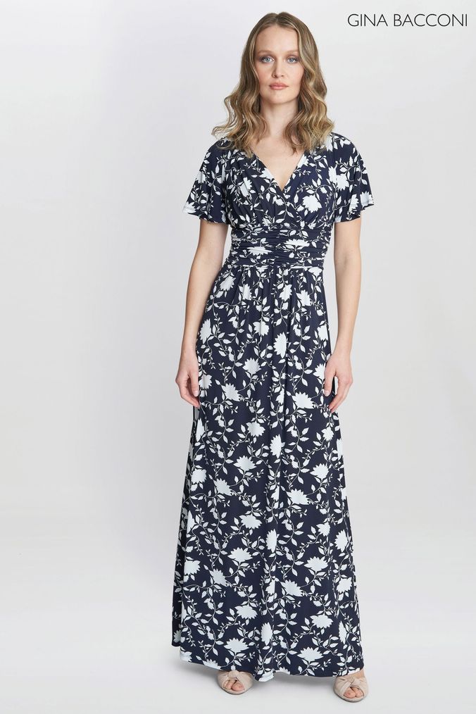 Gina bacconi denise dress blue clearance