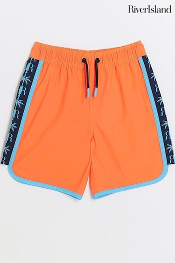 River Island Pink Boys Colour Block Swim Shorts (B38573) | £14