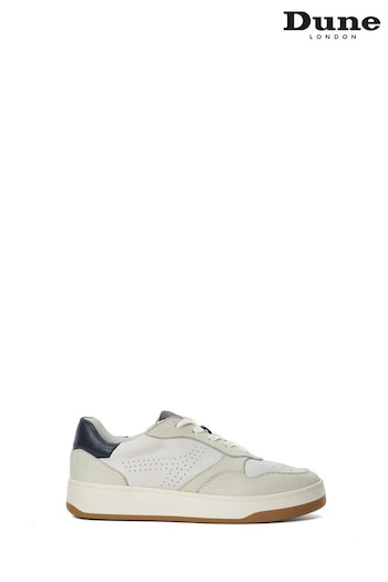 Dune London Edgerton Mix Material Flexible White Sneakers (B38592) | £95