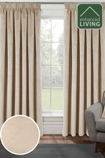 Enhanced Living Cream Thermal Blackout Oxford Readymade Curtains (B38676) | £69 - £124