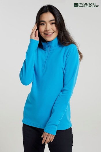 Mountain Warehouse Blue Womens Camber Half-Zip Fleece (B38788) | £26