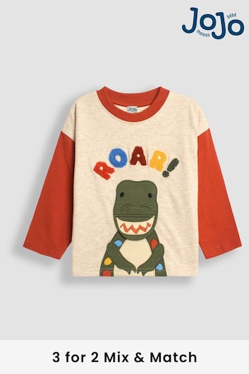 JoJo Maman Bébé Natural T-Rex Roar Top (B38857) | £18