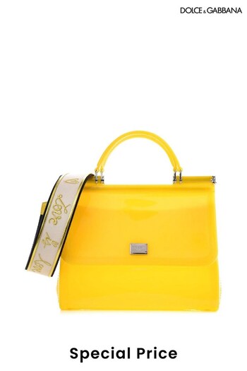 dolce gabbana logo tape detail blazer item Yellow Pvc Crossbody Bag (B38927) | £1,035