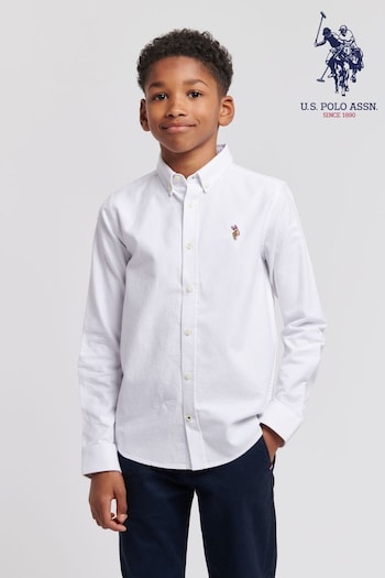 U.S. Polo Assn. embroidered Peached Oxford Shirt (B39046) | £35 - £42