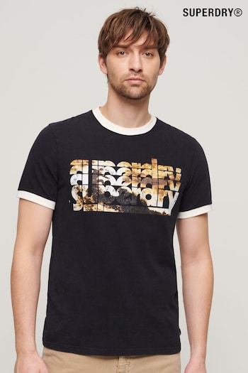 Superdry Black Photographic Logo T-Shirt (B39216) | £30