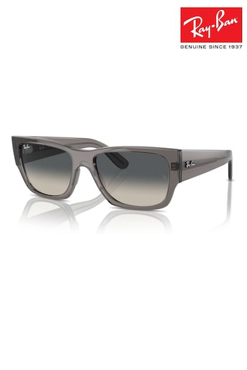 Ray-Ban Grey Carlos Rb0947S Rectangle Sunglasses Out (B39268) | £164