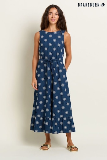 Brakeburn Blue Daisy Maxi Dress (B39302) | £85