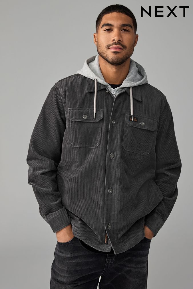 Buy Men s Short Hooded Jackets Online Next UK