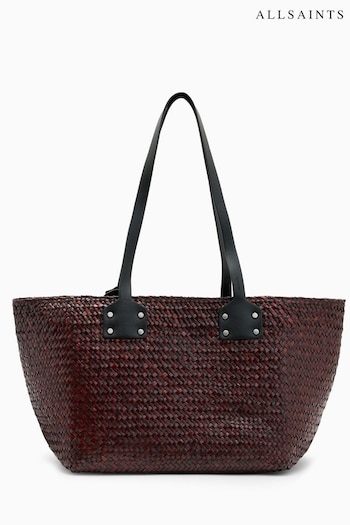 AllSaints Brown Mosley Straw Tote (B39652) | £119