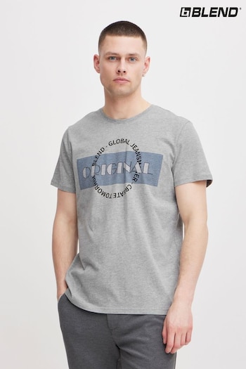 Blend Grey Original Printed Short Sleeve T-Shirt (B39681) | £12