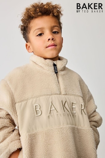 Baker by Ted Baker Cream Funnel Neck Fleece (B39855) | £35 - £42