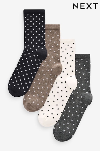 Neutral Spots Ankle Socks 4 Pack (B39868) | £10