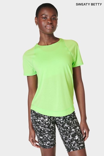 Sweaty Betty Zest Green Breathe Easy T-Shirt (B39940) | £55