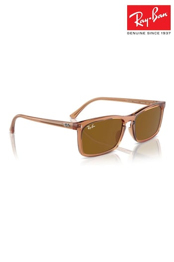 Ray-Ban Rb4435 Rectangle Brown Sunglasses (B39967) | £144