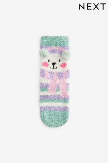 Blue/Cream Polar Bear Christmas Cosy Ankle Socks (B40063) | £5.50 - £6.50