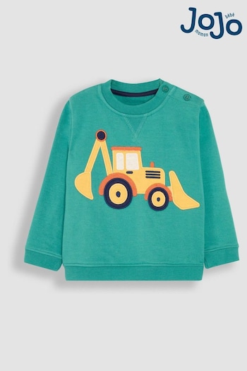 JoJo Maman Bébé Green Appliqué Sweatshirt (B40220) | £25