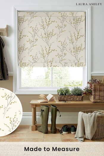 Laura Ashley Ochre Yellow Pussy Willow Made to Measure Roman Blind (B40685) | £79