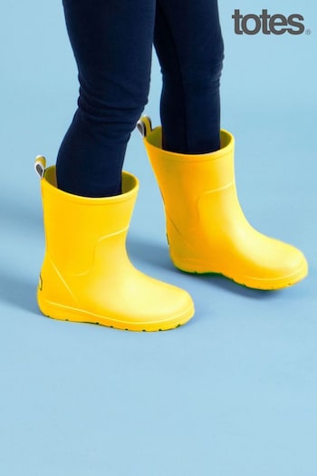 Totes Blau Yellow Childrens Charley Welly Boots (B40953) | £20