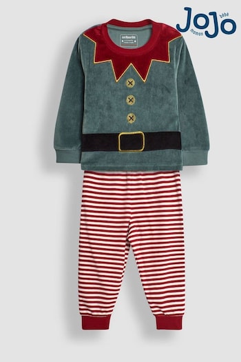 JoJo Maman Bébé Red Christmas Jersey Pyjamas (B41030) | £22