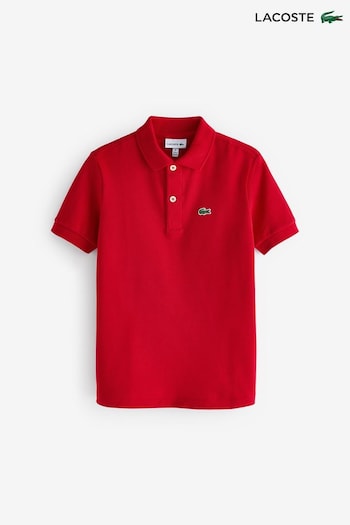 Lacoste cuir Kids Red Core Polo Shirt (B41104) | £50 - £55