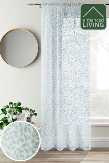 Enhanced Living Blue Willow Pair Of Voile Panels (B41106) | £24 - £38