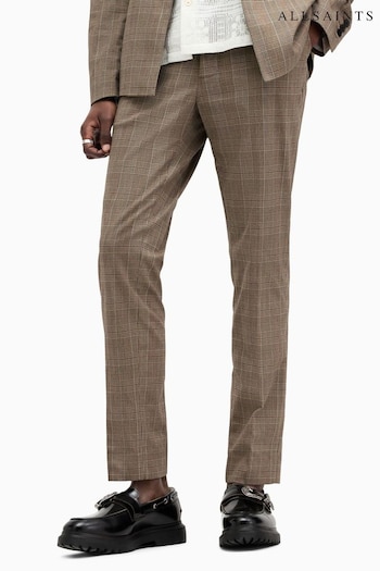 AllSaints Brown Maffrett Neceser Trousers (B41175) | £159