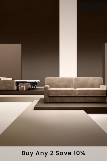 Jay-Be Luxe Velvet Cedar Mink Brown Linea 4 Seater Sofa Bed (B41278) | £4,400