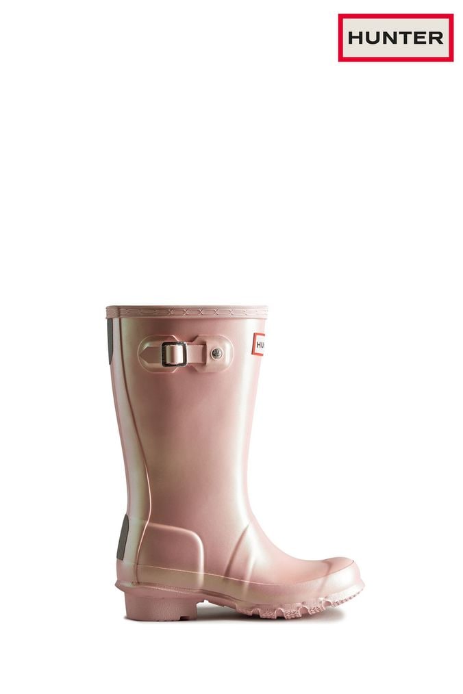 Baby pink hunter wellies sales