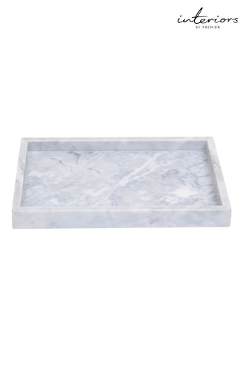 Interiors by Premier Grey Marble Tray (B41336) | £40