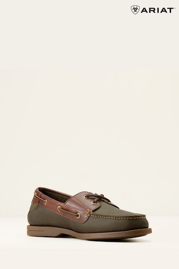 Ariat Green Antigua Boat Shoes Cafe (B41453) | £110