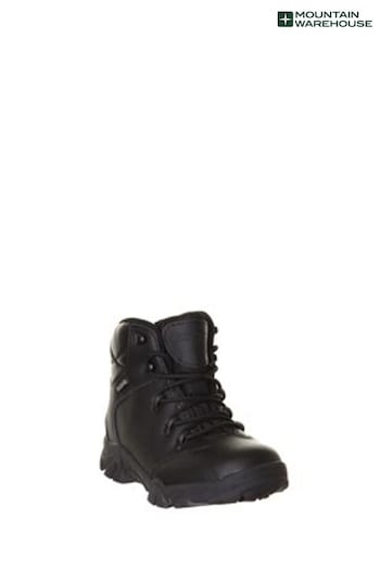 Mountain Warehouse Black Canyon Kids Leather Waterproof Walking Boots (B41458) | £56