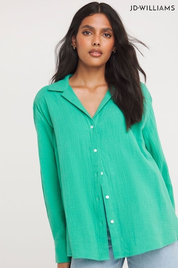 JD Williams Green Cheesecloth Shirt (B41479) | £28