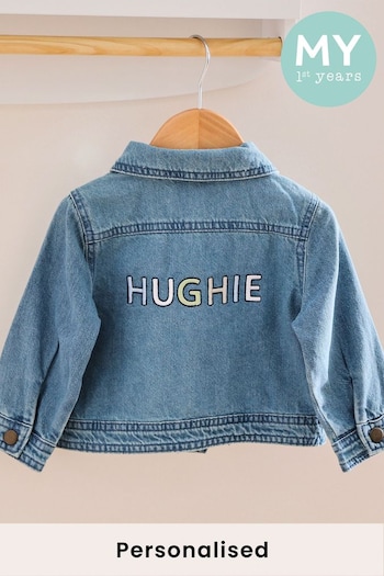 Personalised MultiColoured Letter Patch Denim Jacket by My 1st Years (B41511) | £35